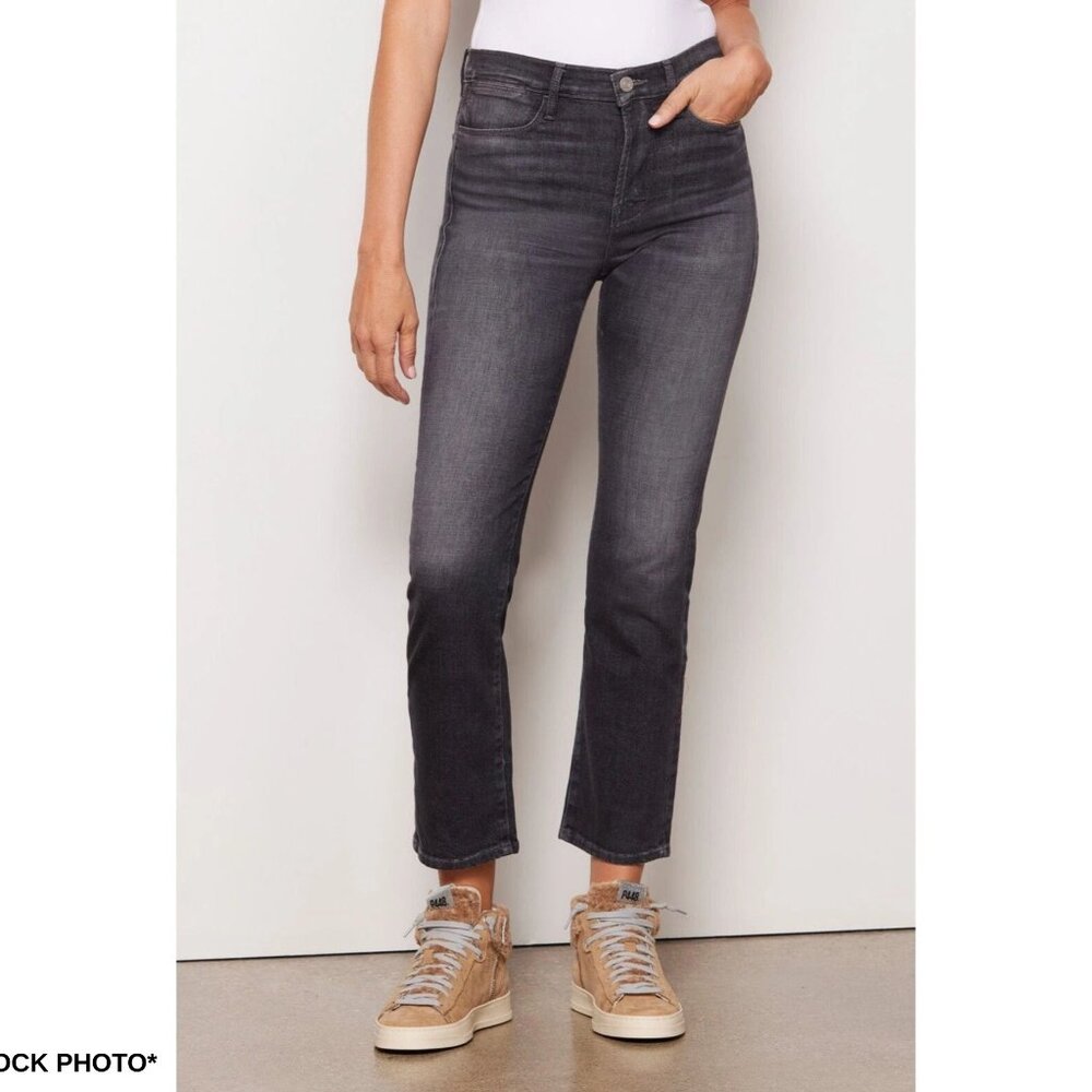 Frame Denim Le High Straight Jean Black Wash Size 28